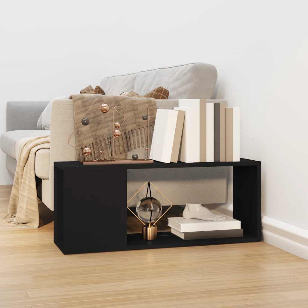vidaXL TV-Schrank Schwarz 80x24x32 cm Holzwerkstoff