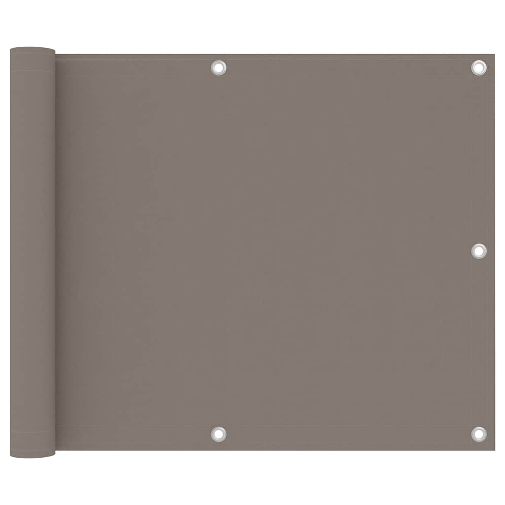 vidaXL Balkon-Sichtschutz Taupe 75x600 cm Oxford-Gewebe