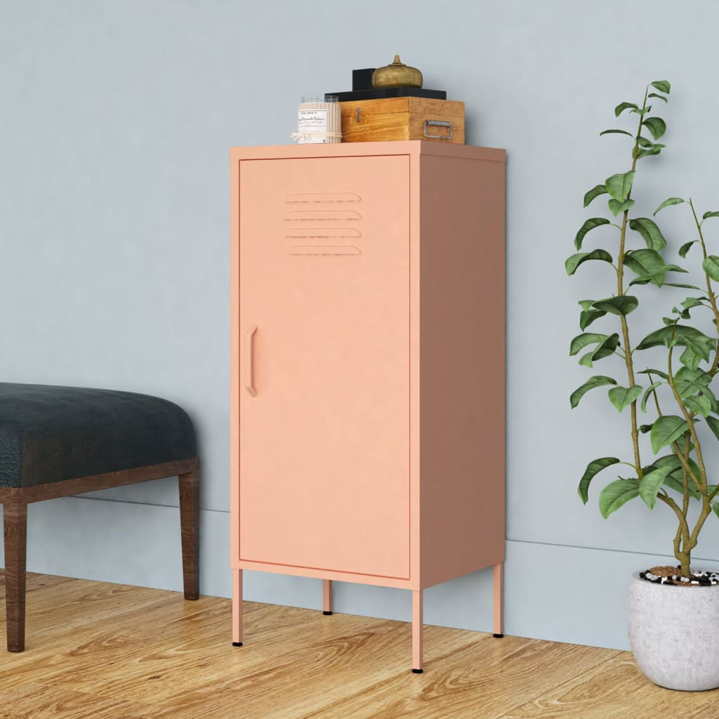 vidaXL Lagerschrank Rosa 42,5x35x101,5 cm Stahl