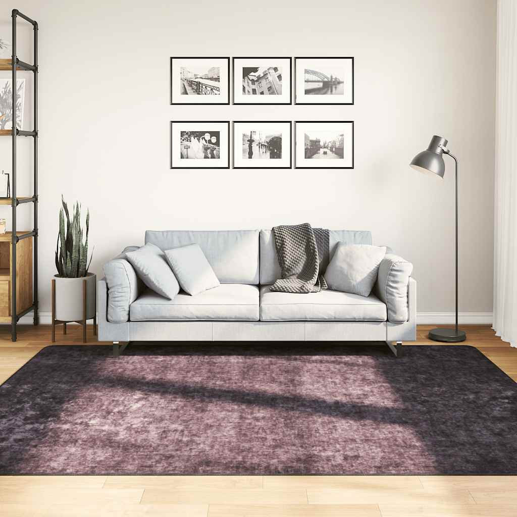 vidaXL Teppich Waschbar 160x230 cm Anthrazit