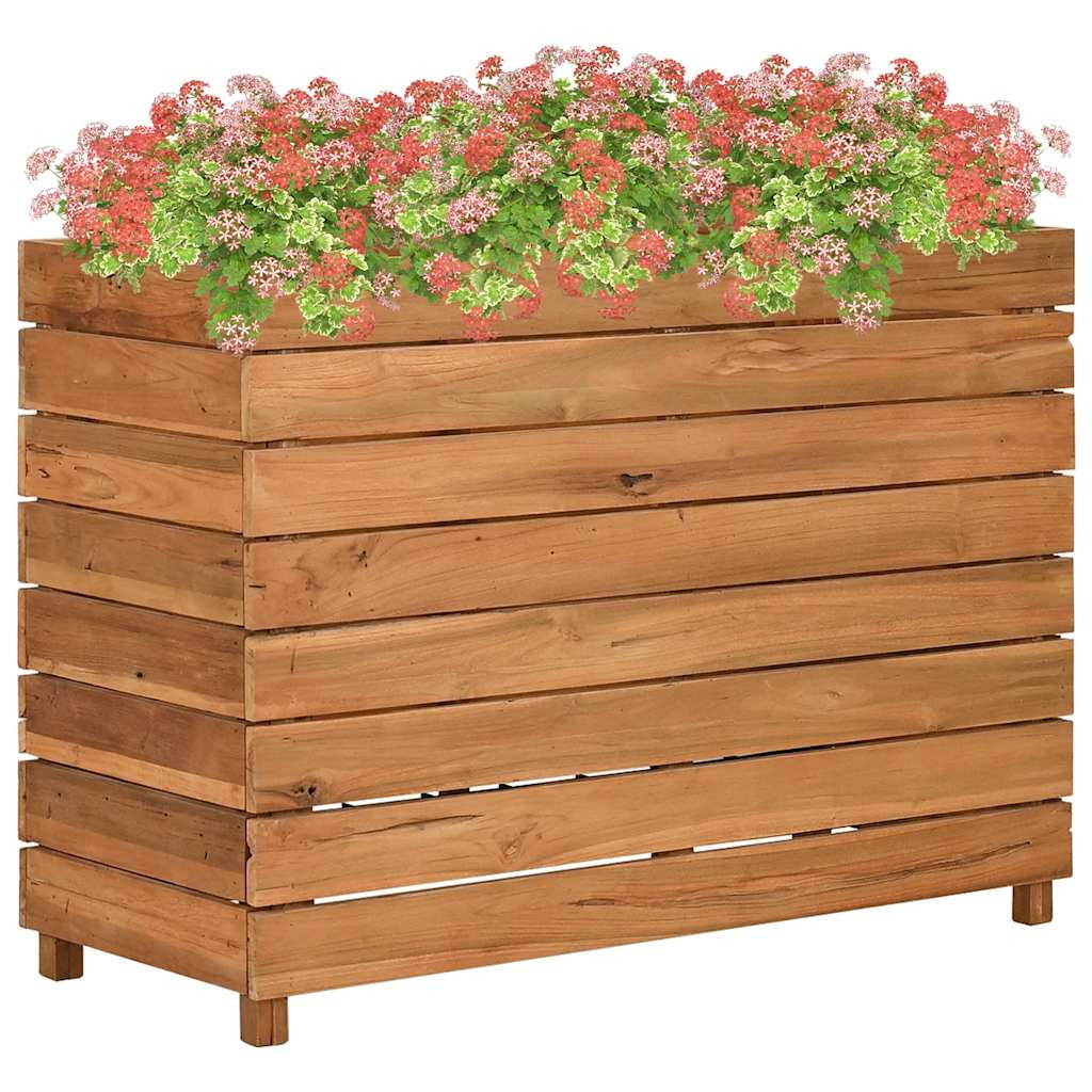 vidaXL Hochbeet 100x40x72 cm Teak Altholz und Stahl