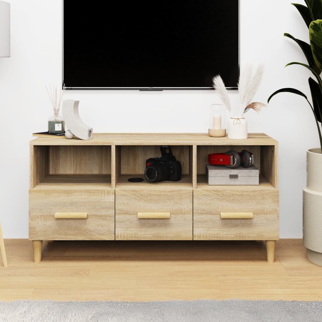 vidaXL TV-Schrank Sonoma-Eiche 102x36x50 cm Holzwerkstoff