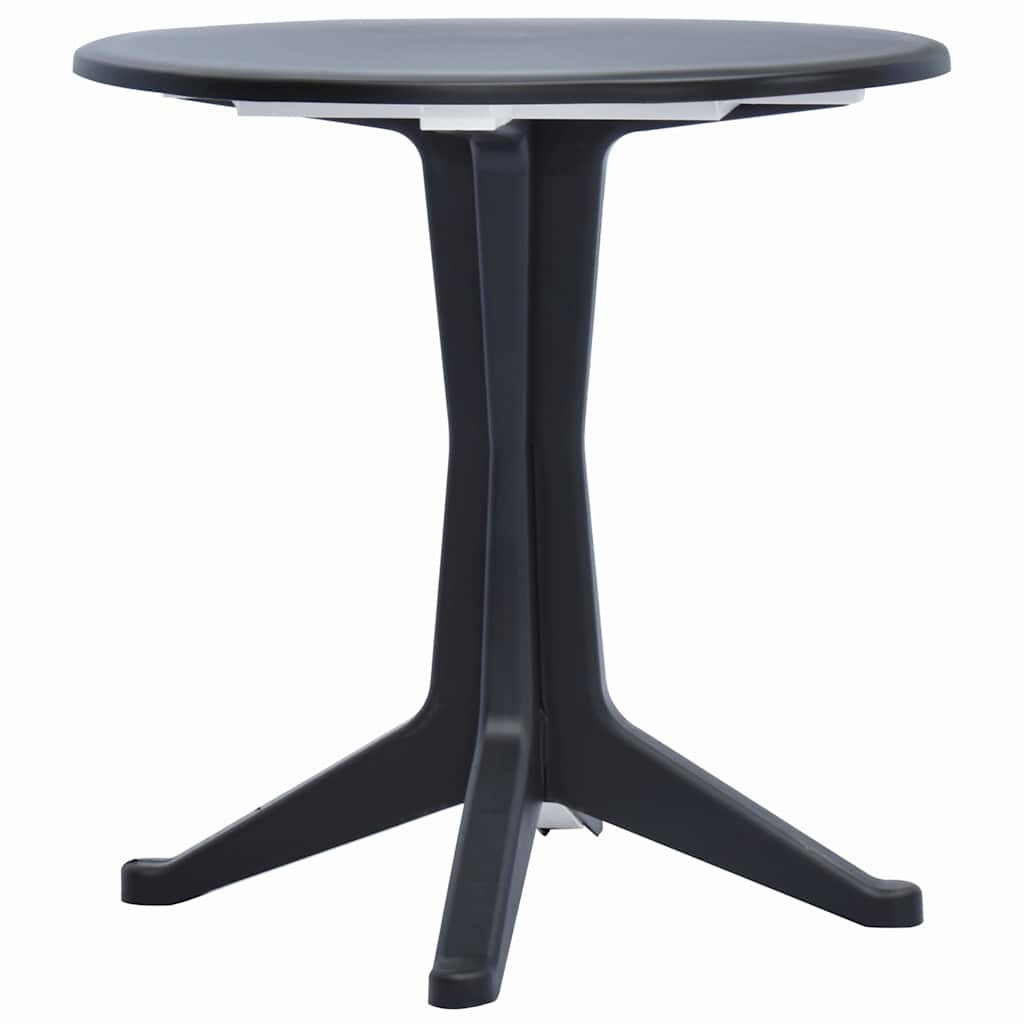 vidaXL Gartentisch Anthrazit 70 cm Kunststoff