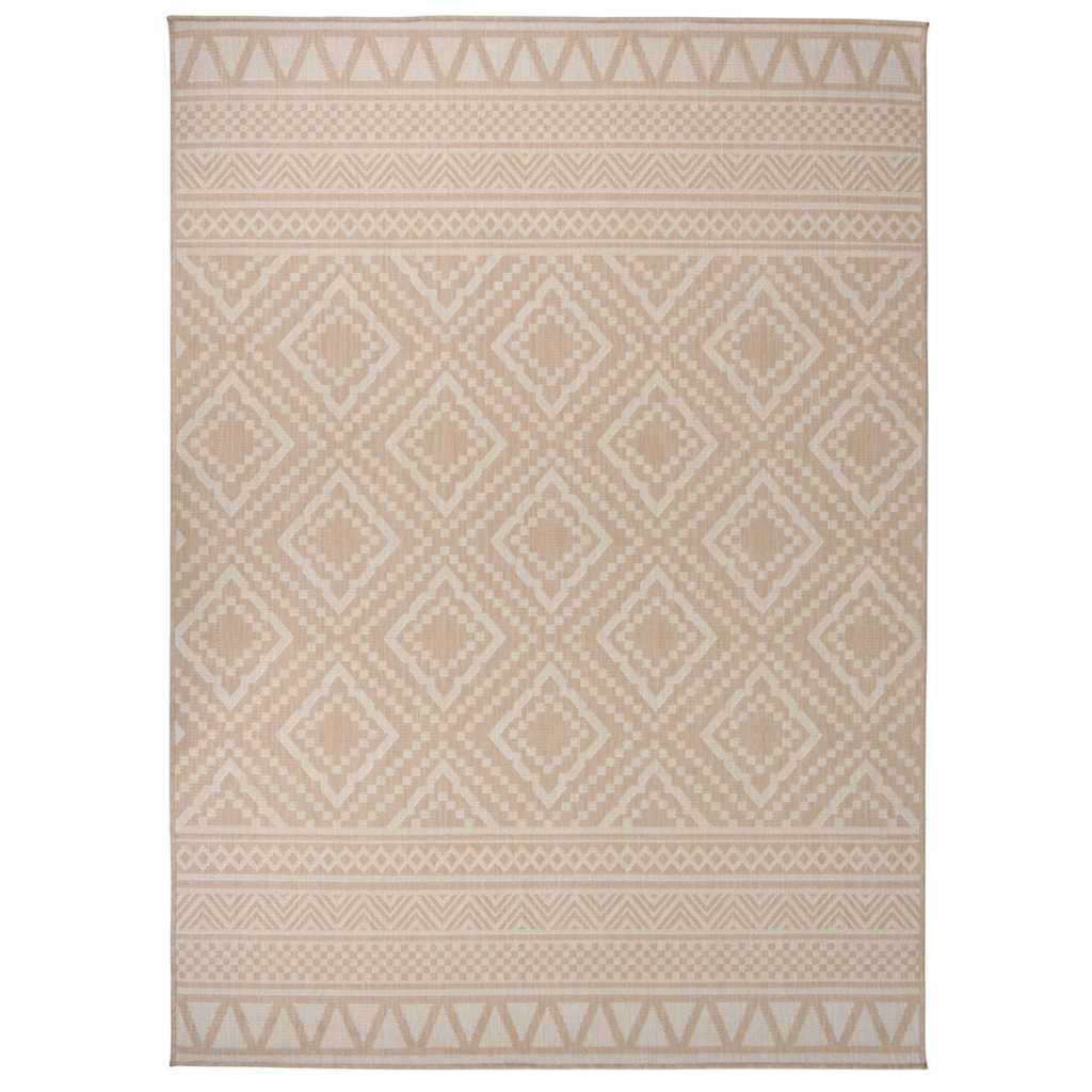 vidaXL Outdoor-Teppich Flachgewebe 200x280 cm Braun Gestreift