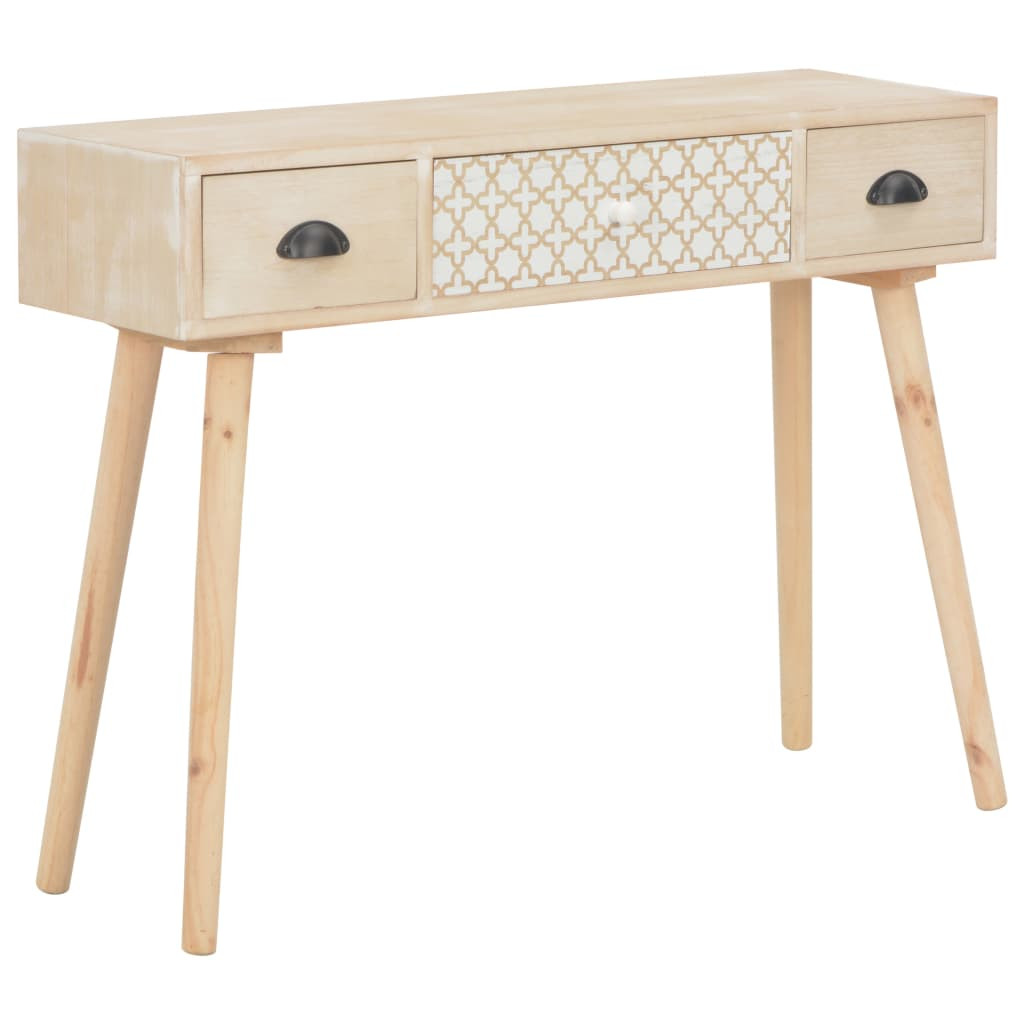 vidaXL Konsolentisch mit 3 Schubladen 100x30x73 cm Massivholz Kiefer
