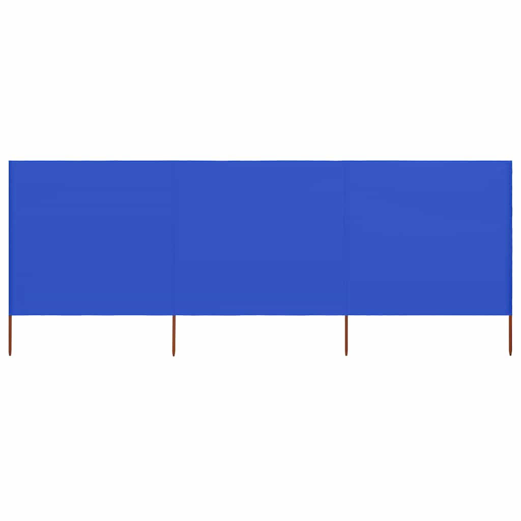 vidaXL 3-teiliges Windschutzgewebe 400 x 120 cm Azurblau