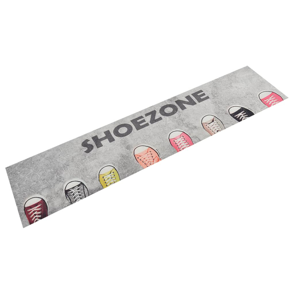 vidaXL Küchenteppich Waschbar Shoezone 60x300 cm Samt