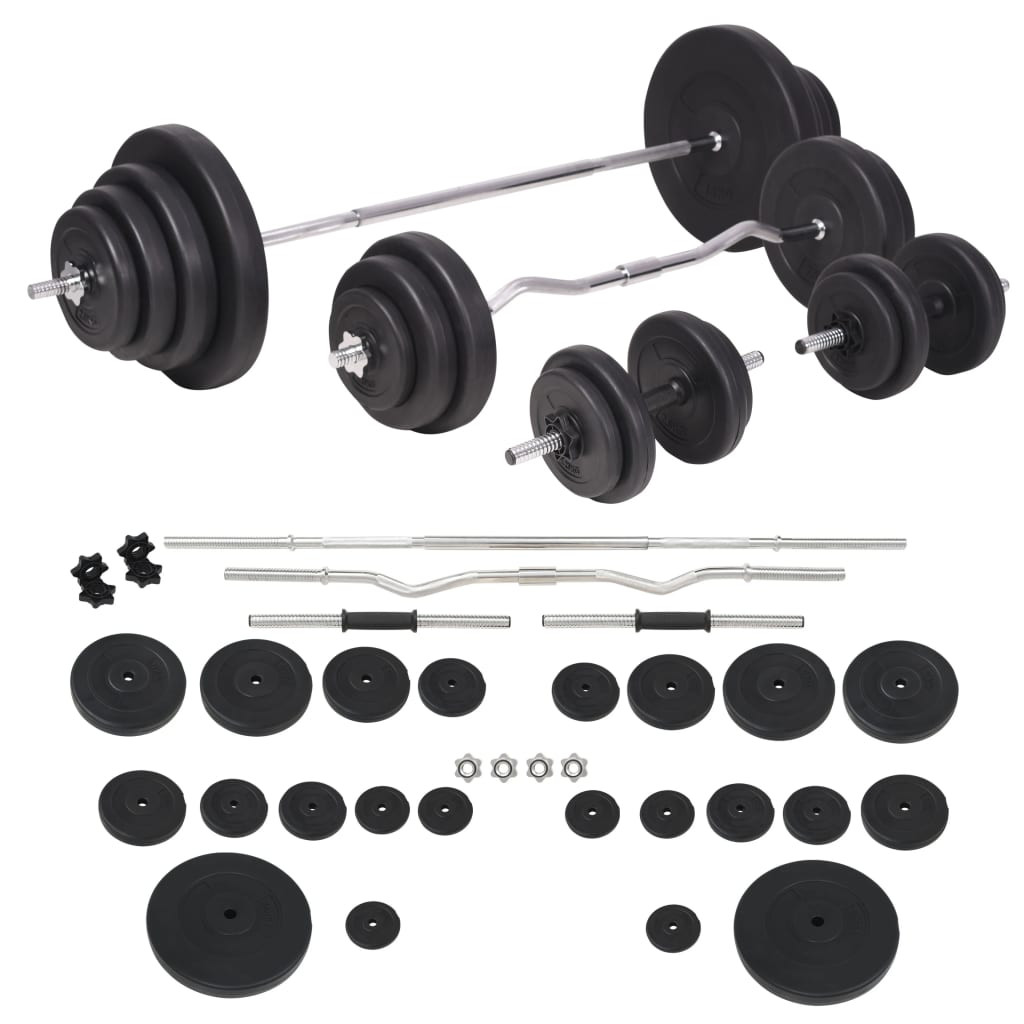 vidaXL Langhantel- und Kurzhantelset 120 kg