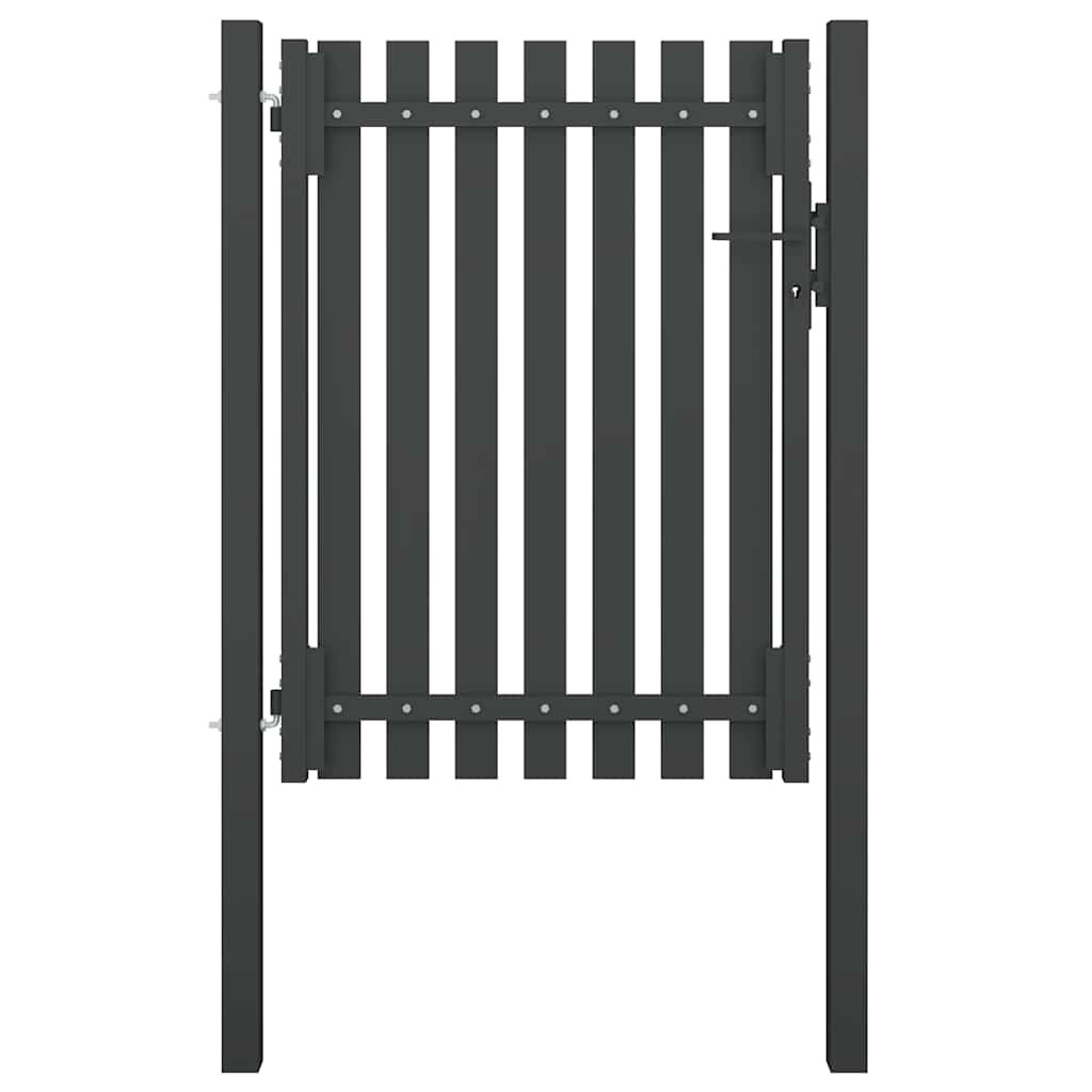 vidaXL Gartentor aus Stahl 100 x 125 cm Anthrazit