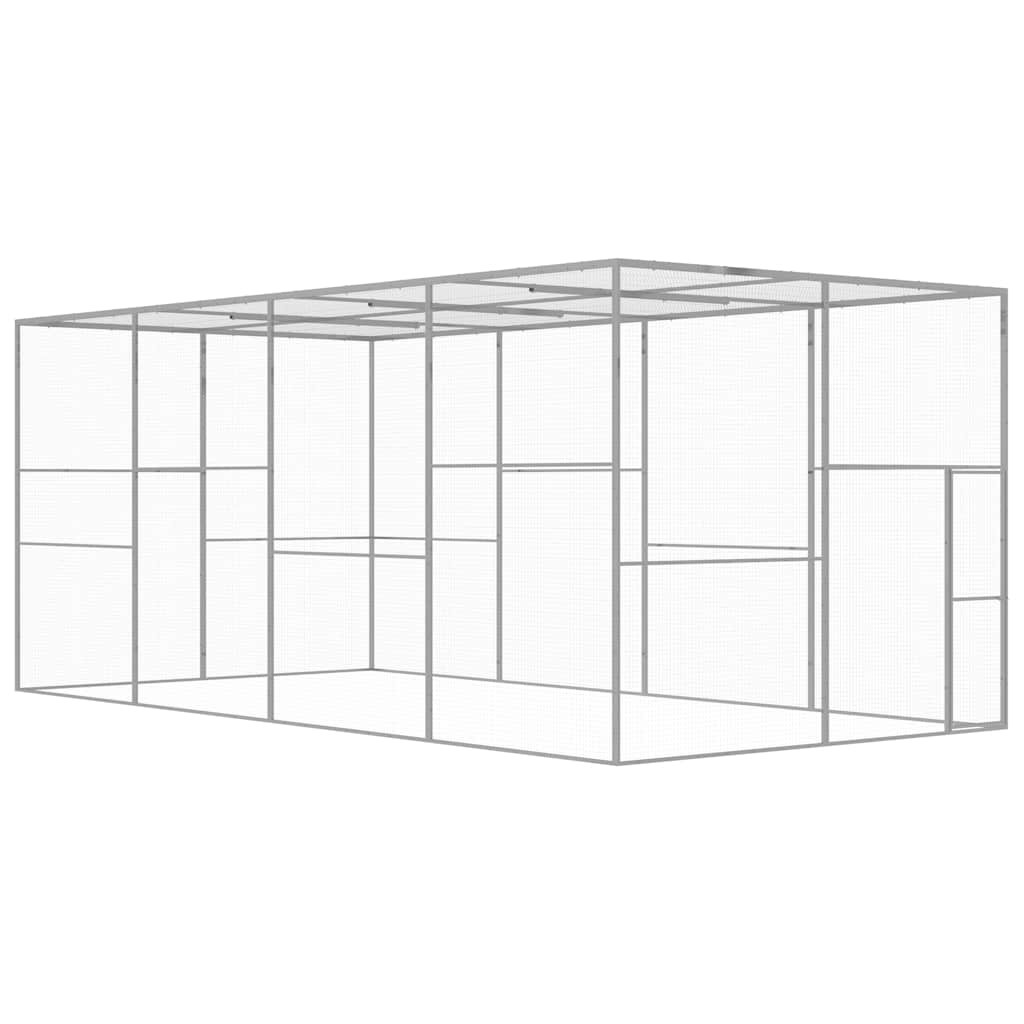 vidaXL Katzenkäfig 6x3x2,5 m Verzinkter Stahl