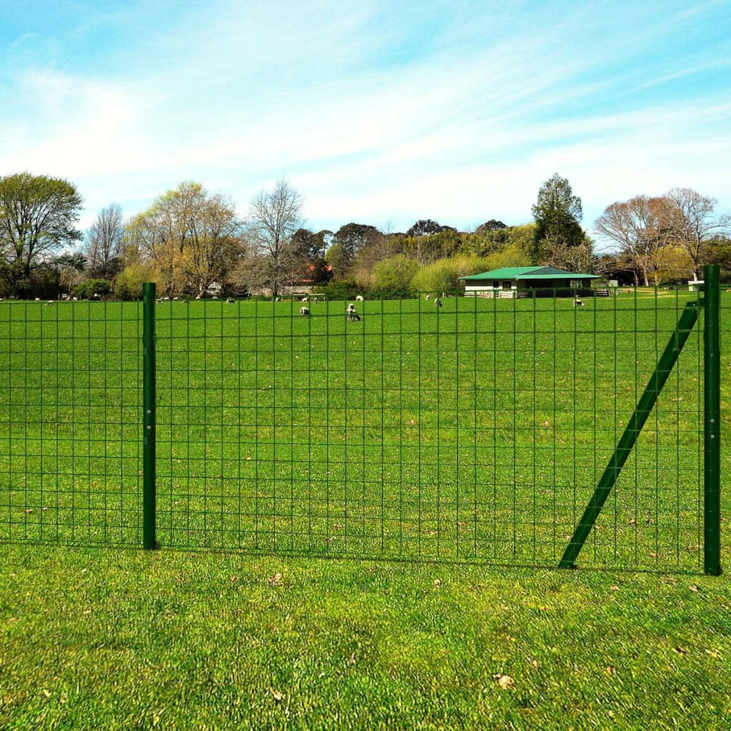 vidaXL Eurozaun Stahl 10 x 1,7 m Grün