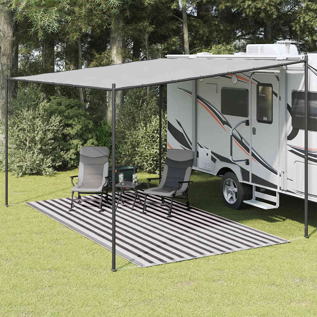 vidaXL Zeltteppich 250x400 cm Anthrazit und Weiß