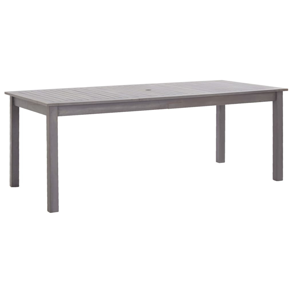 vidaXL Gartentisch Grau 200x90x74 cm Akazie Massivholz