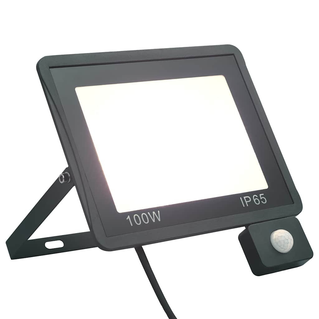vidaXL LED-Fluter mit Sensor 100 W Kaltweiß