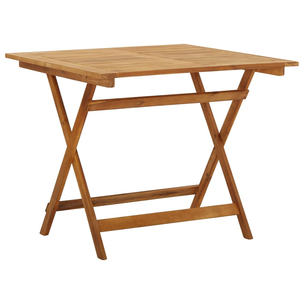 vidaXL Klappbarer Gartentisch 90x90x75 cm Massivholz Akazie