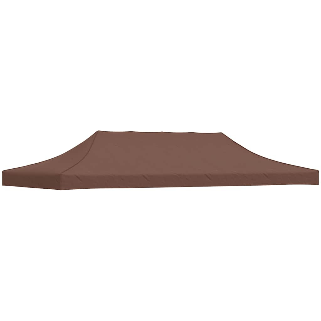 vidaXL Partyzelt-Dach 6x3 m Braun 270 g/m²