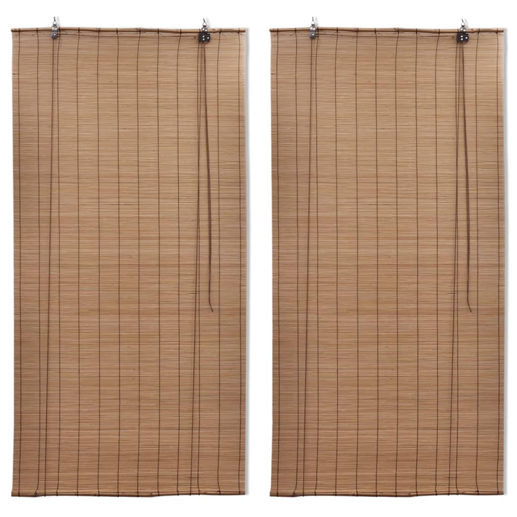 vidaXL Bambusrollos 2 Stk. 120x220 cm Braun