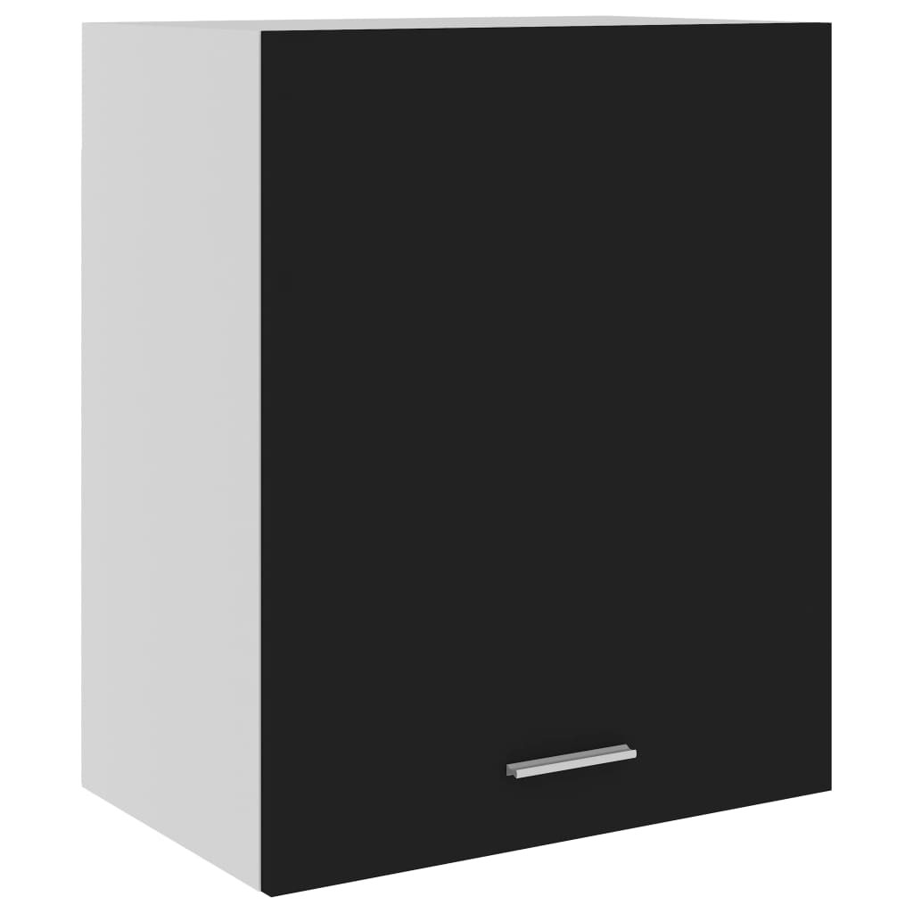 vidaXL Hängeschrank Lyon Schwarz 50x31x60 cm Holzwerkstoff