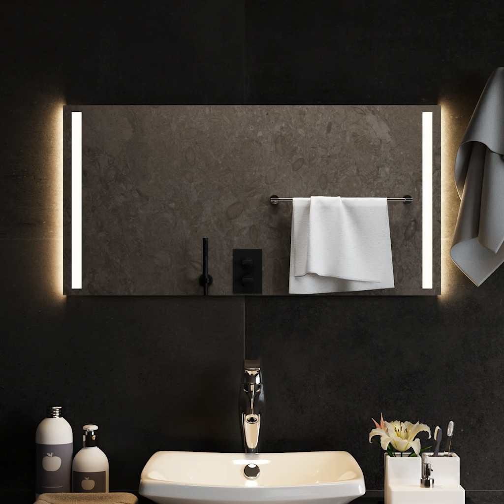 vidaXL LED-Badspiegel 80x40 cm