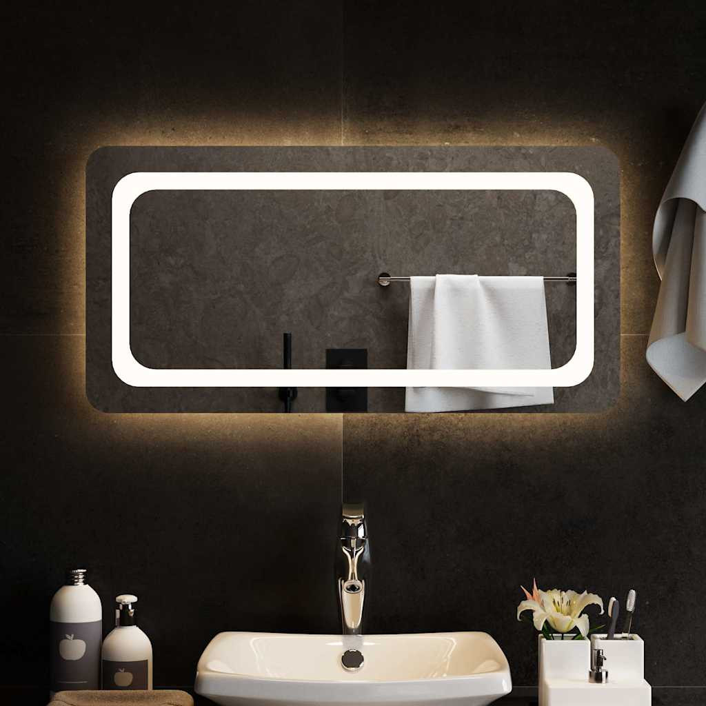 vidaXL LED-Badspiegel 80x40 cm