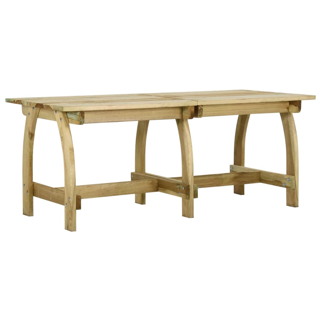 vidaXL Gartentisch 220x74x75 cm Kiefernholz Imprägniert