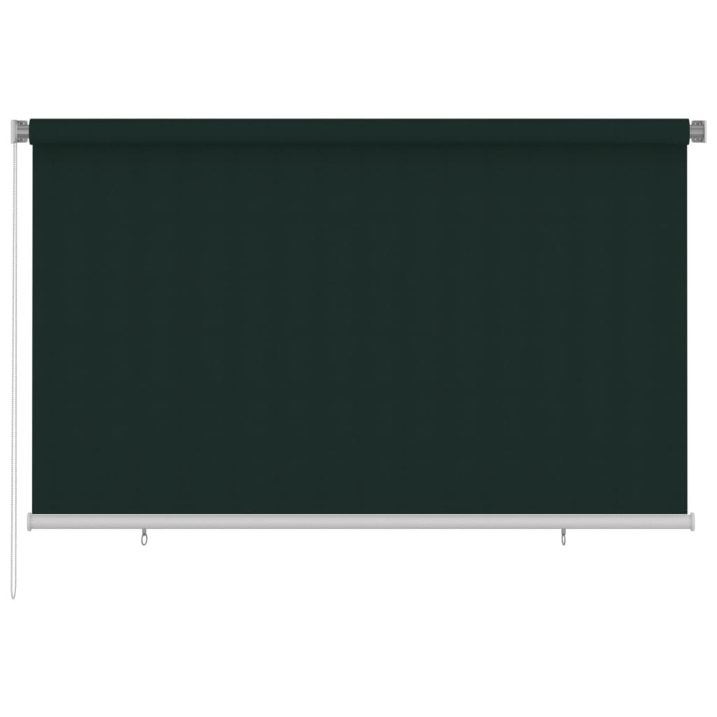 vidaXL Außenrollo 245 (B) x 140 (H) cm Dunkelgrün HDPE
