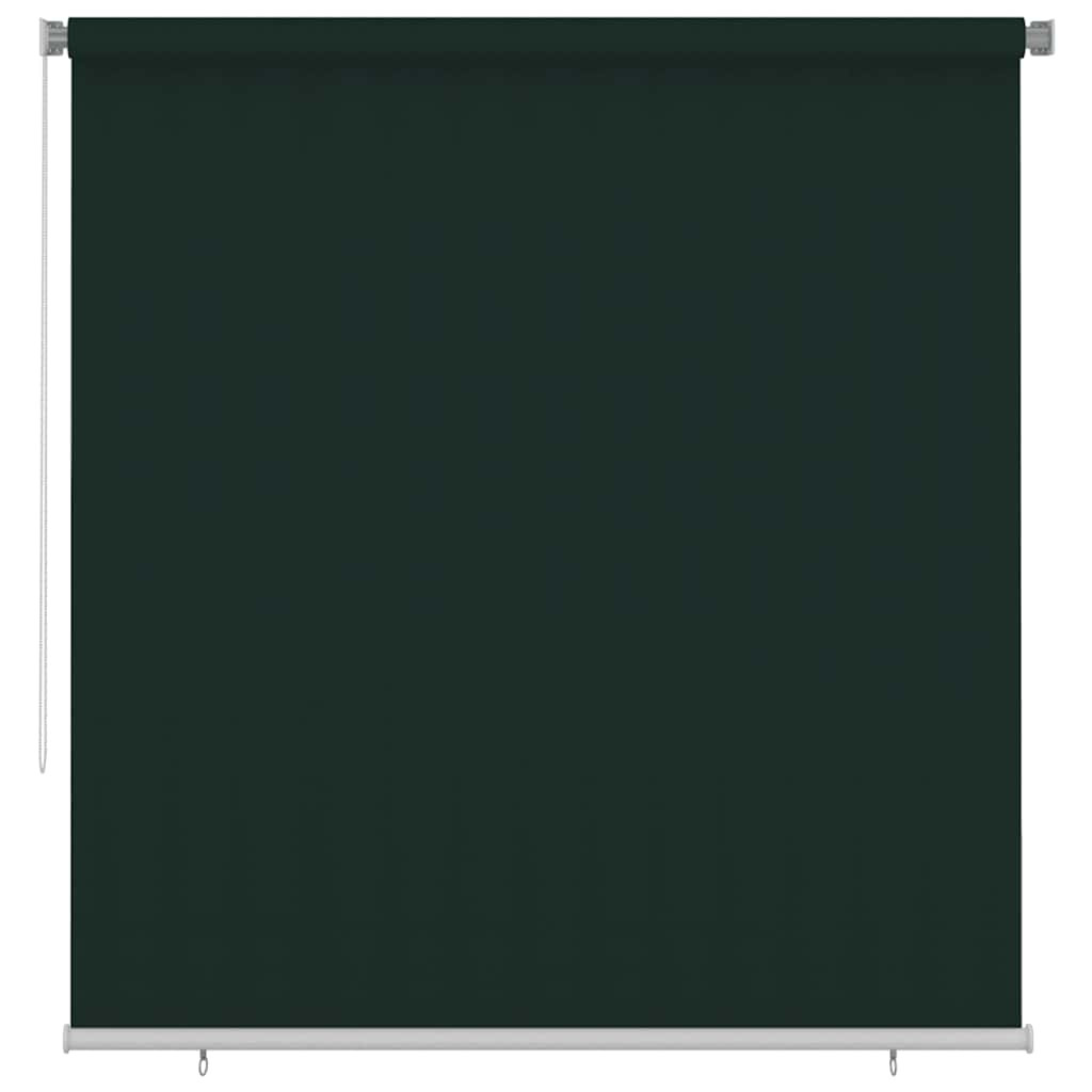 vidaXL Außenrollo 225 (B) x 230 (H) cm Dunkelgrün HDPE