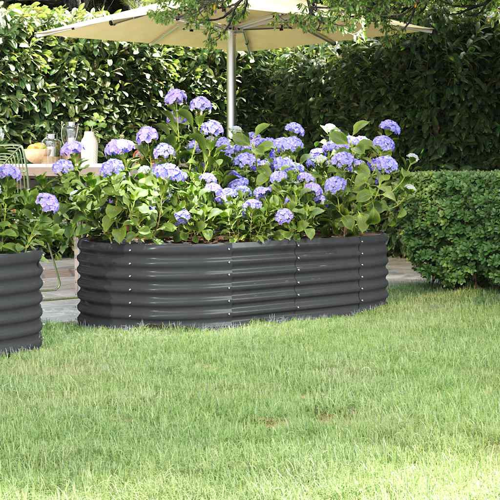 vidaXL Hochbeet Verzinkter Stahl 152x80x36 cm Anthrazit