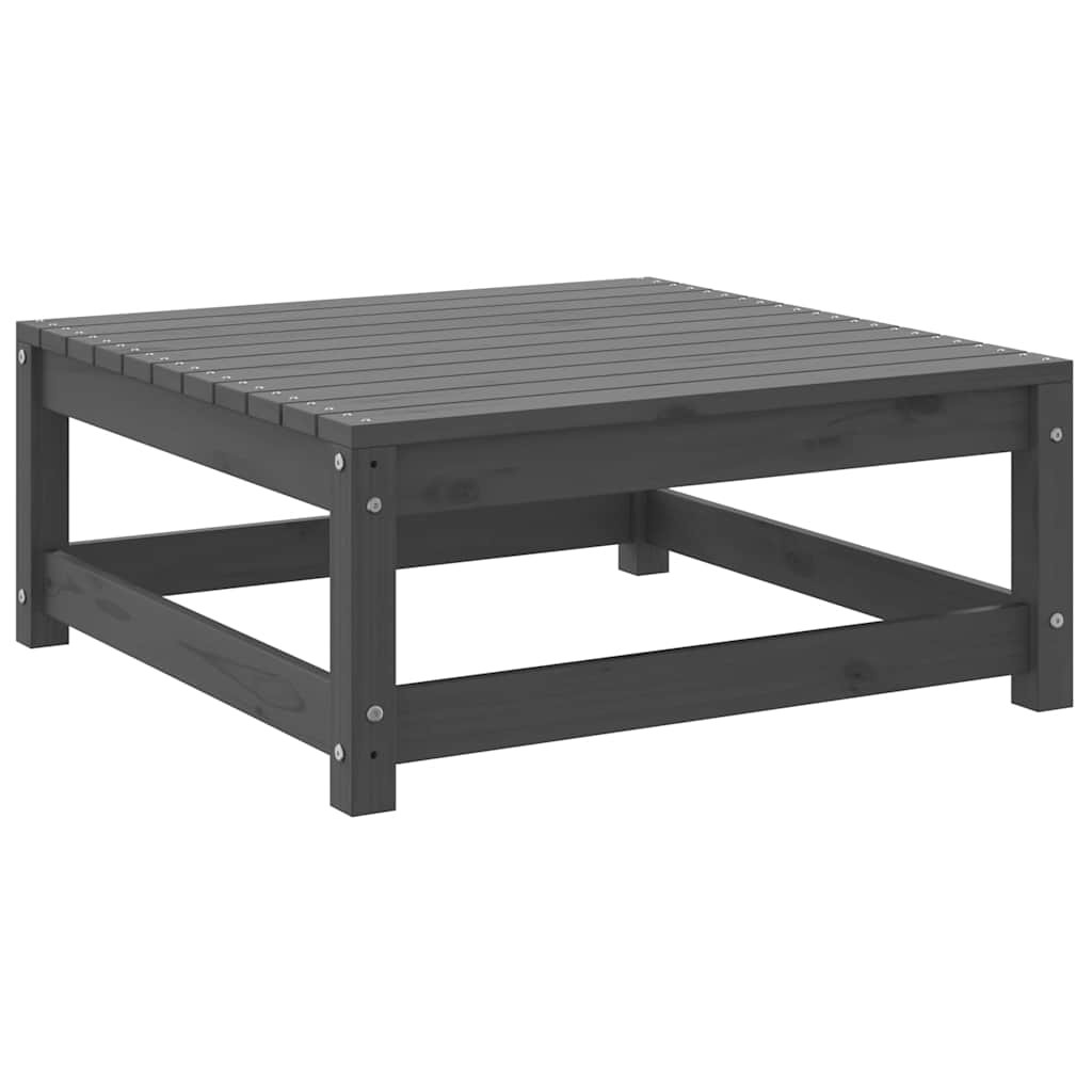 vidaXL Gartenhocker 70x70x30 cm Grau Massivholz Kiefer
