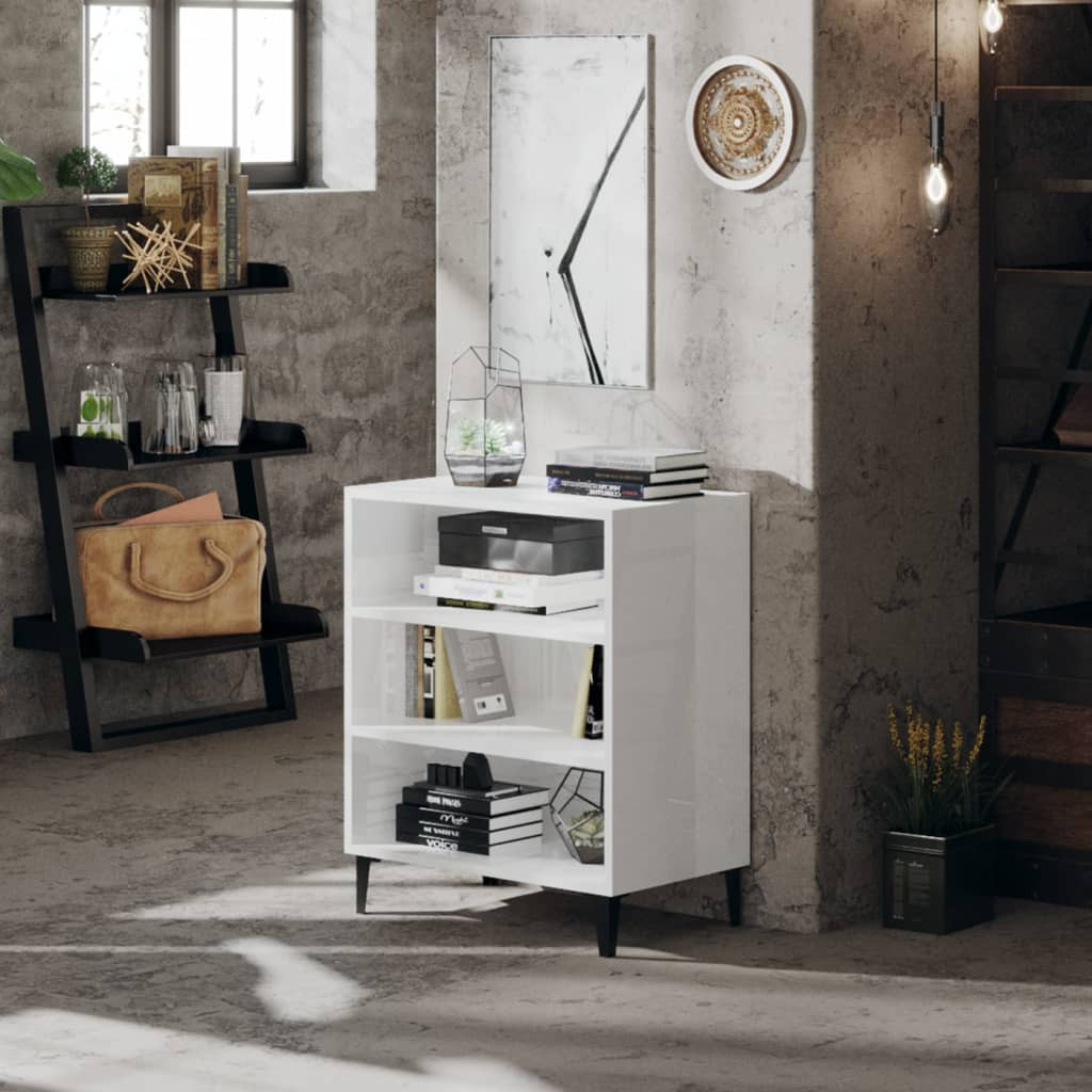 vidaXL Sideboard Hochglanz-Weiß 57x35x70 cm Holzwerkstoff