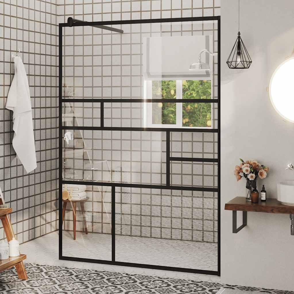 vidaXL Duschwand für Begehbare Dusche mit Klarem ESG Glas 115x195 cm