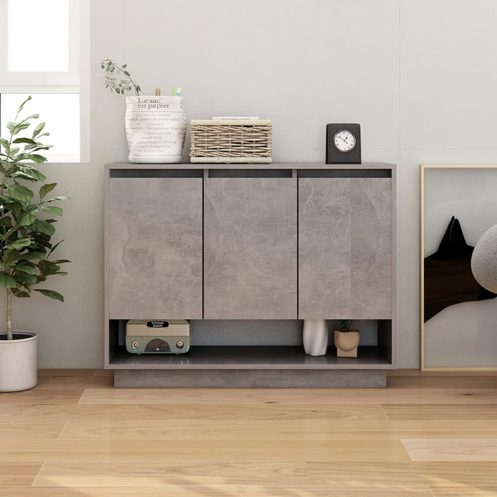 vidaXL Sideboard Betongrau 97x31x75 cm Holzwerkstoff