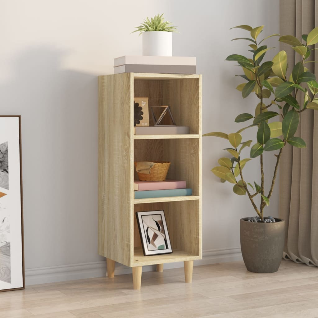 vidaXL Sideboard Sonoma-Eiche 34,5x32,5x90 cm Holzwerkstoff