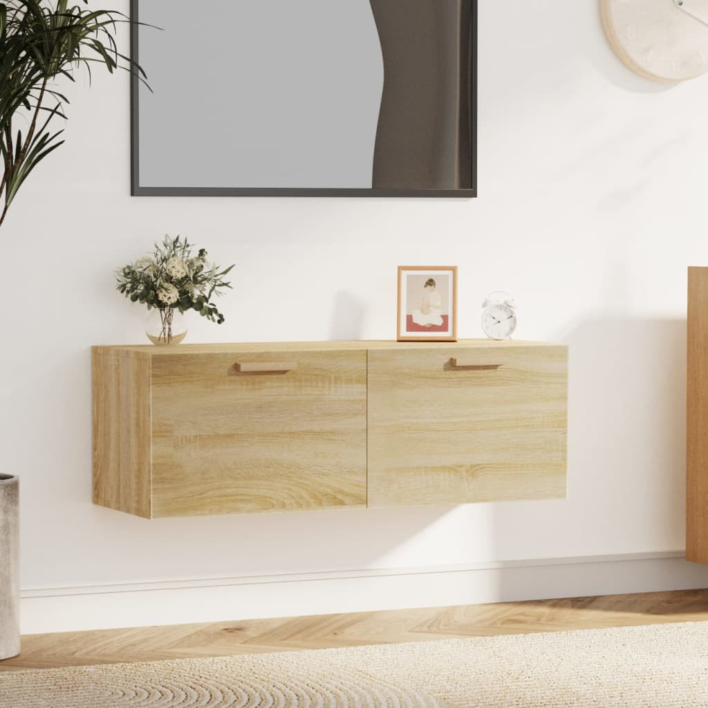 vidaXL Wandschrank Sonoma-Eiche 100x36,5x35 cm Holzwerkstoff