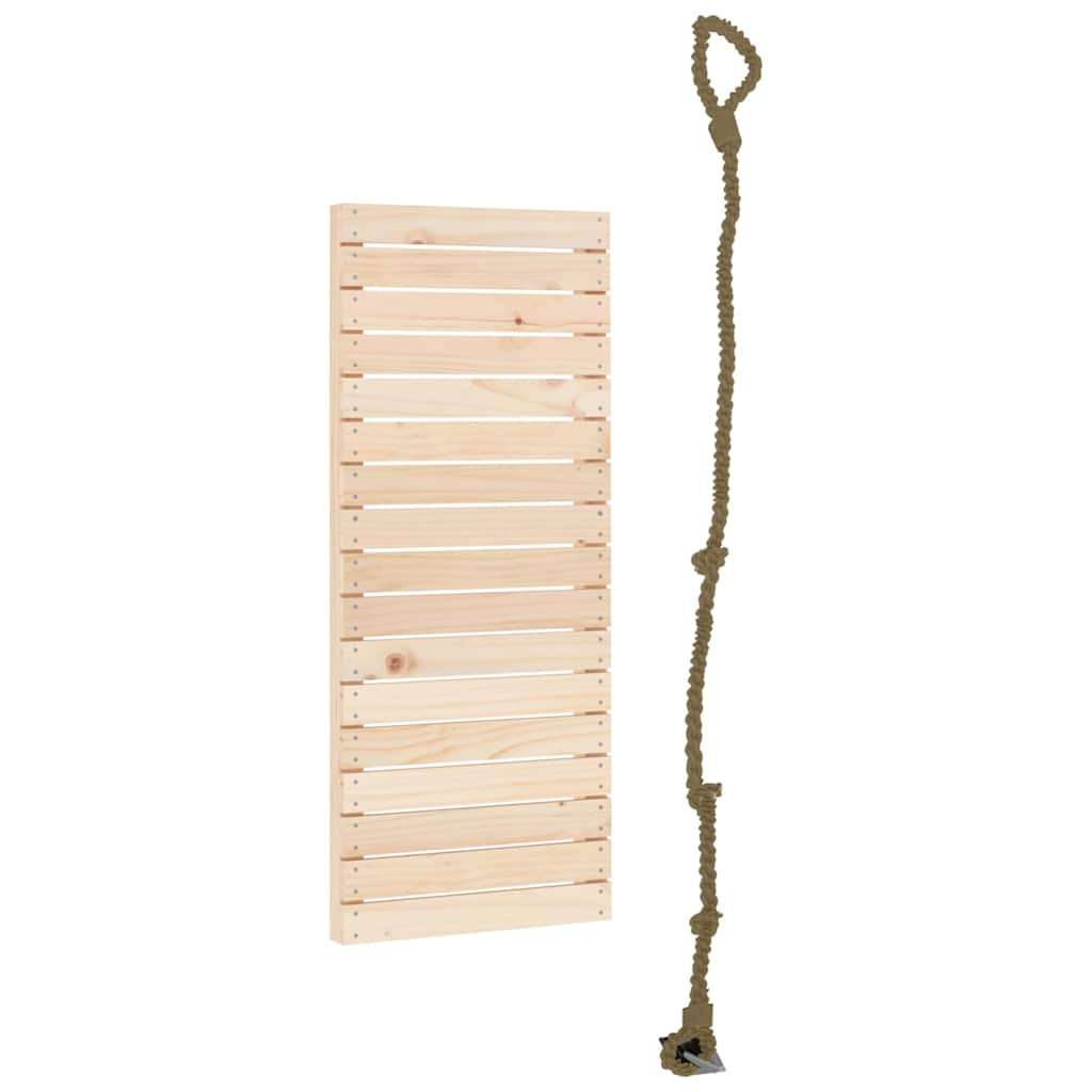 vidaXL Klettersteg mit Seil 44,5x5x108 cm Massivholz Kiefer