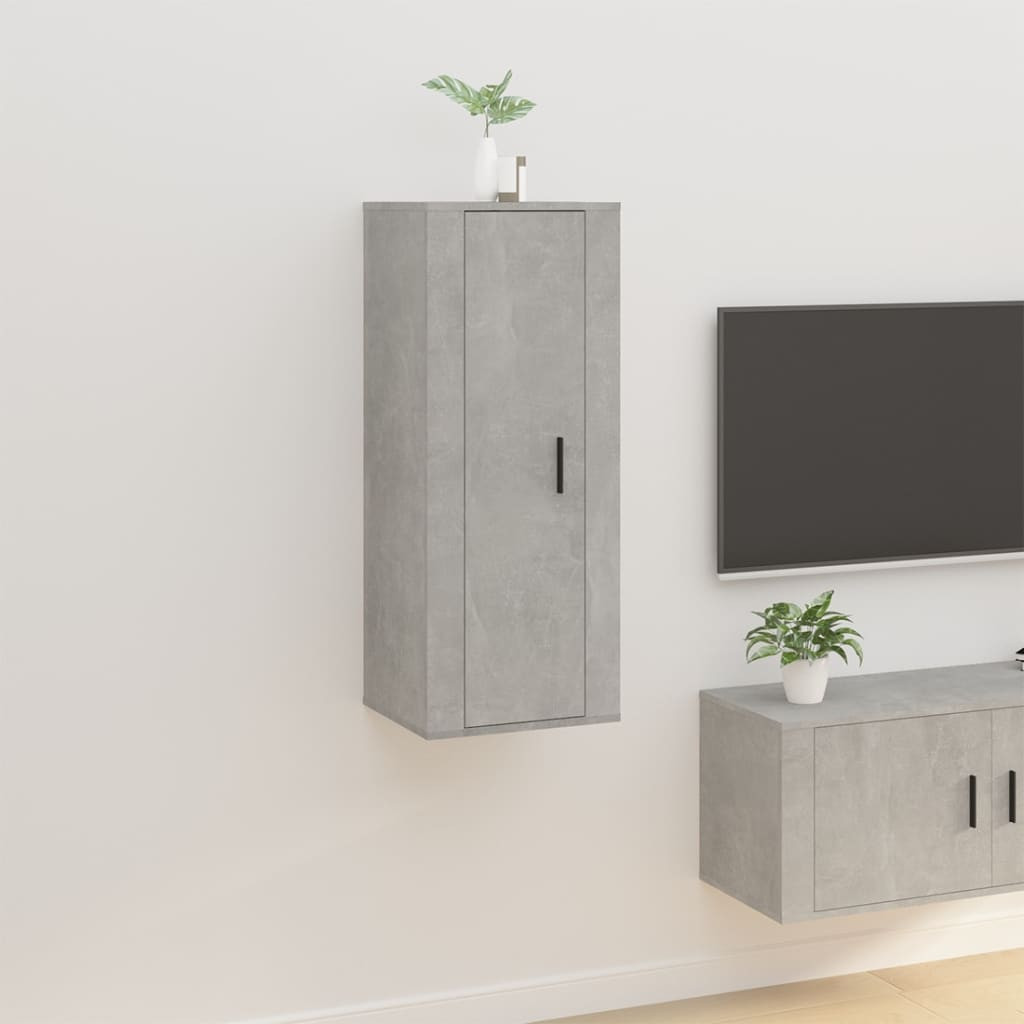 vidaXL TV-Wandschrank Betongrau 40x34,5x100 cm
