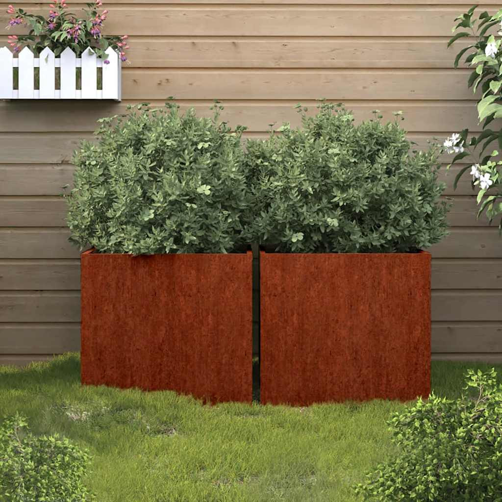 vidaXL Pflanzkübel 2 Stk. 49x47x46 cm Cortenstahl