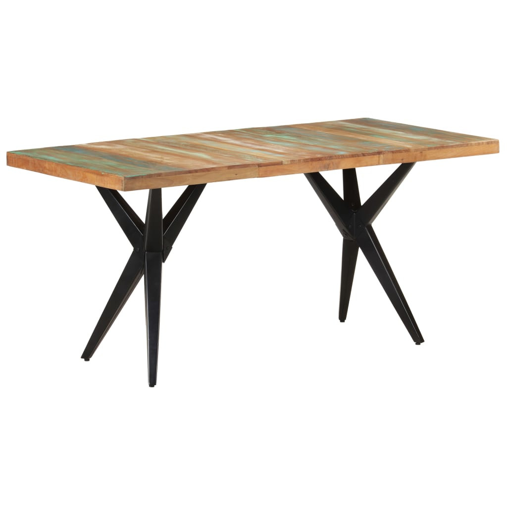 vidaXL Esstisch 160x80x76 cm Altholz Massiv