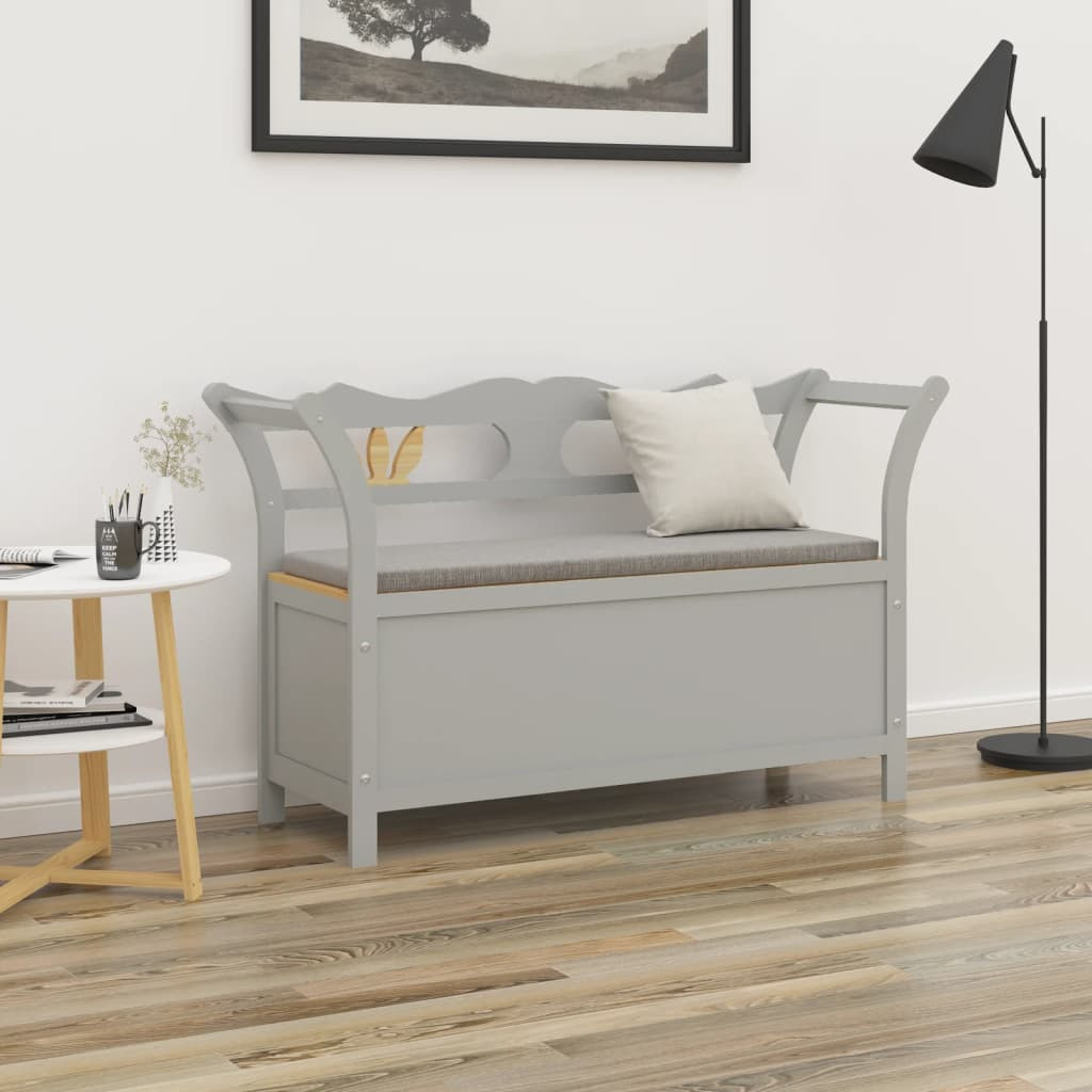 vidaXL Sitzbank Grau 107x45x75,5 cm Massivholz Tanne