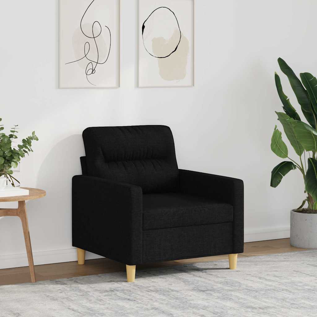 vidaXL Sofasessel Schwarz 60 cm Stoff