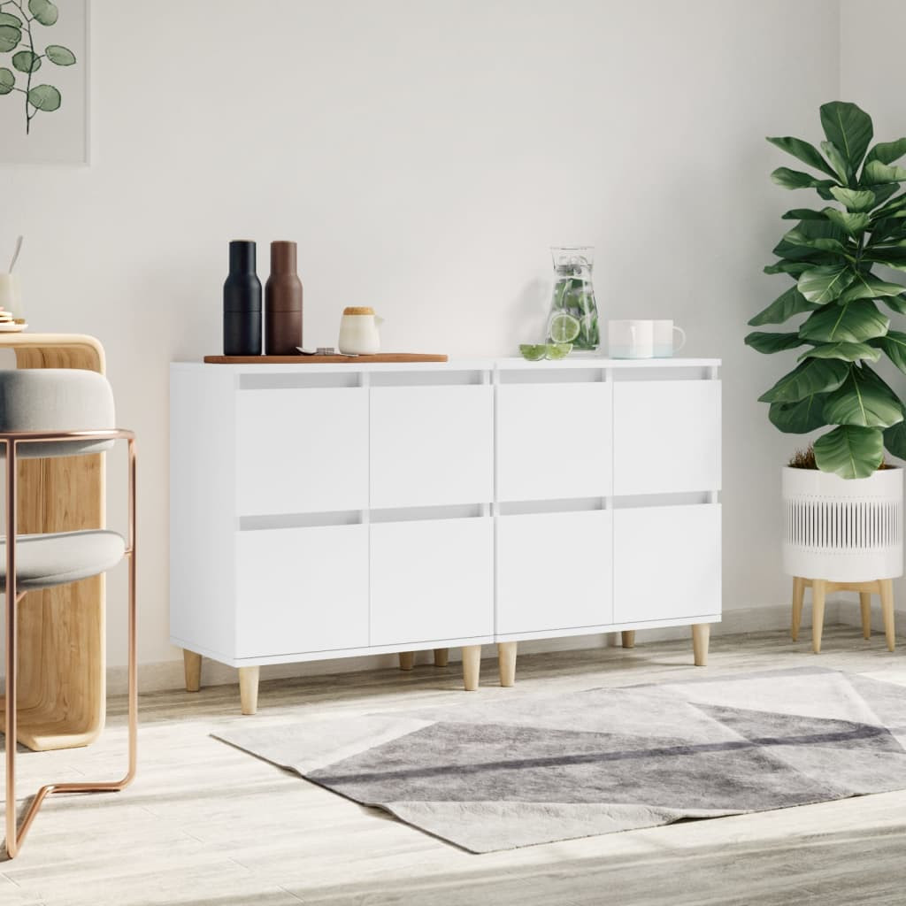 vidaXL Sideboards 2 Stk. Weiß 60x35x70 cm Holzwerkstoff