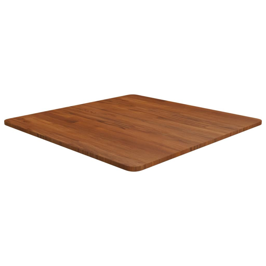 vidaXL Tischplatte Quadratisch Dunkelbraun 70x70x1,5cm Eiche Behandelt