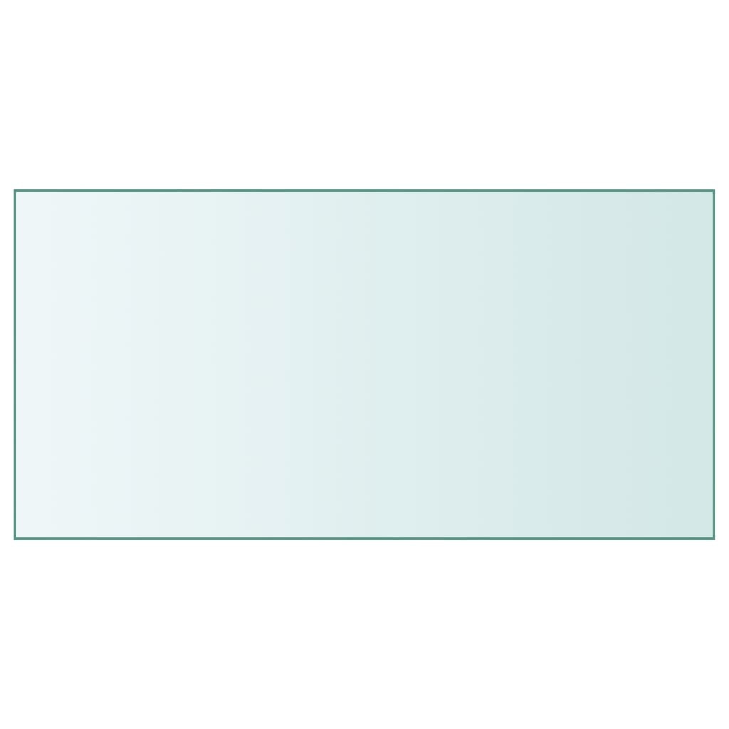 vidaXL Tischplatte Transparent 50x100 cm Hartglas