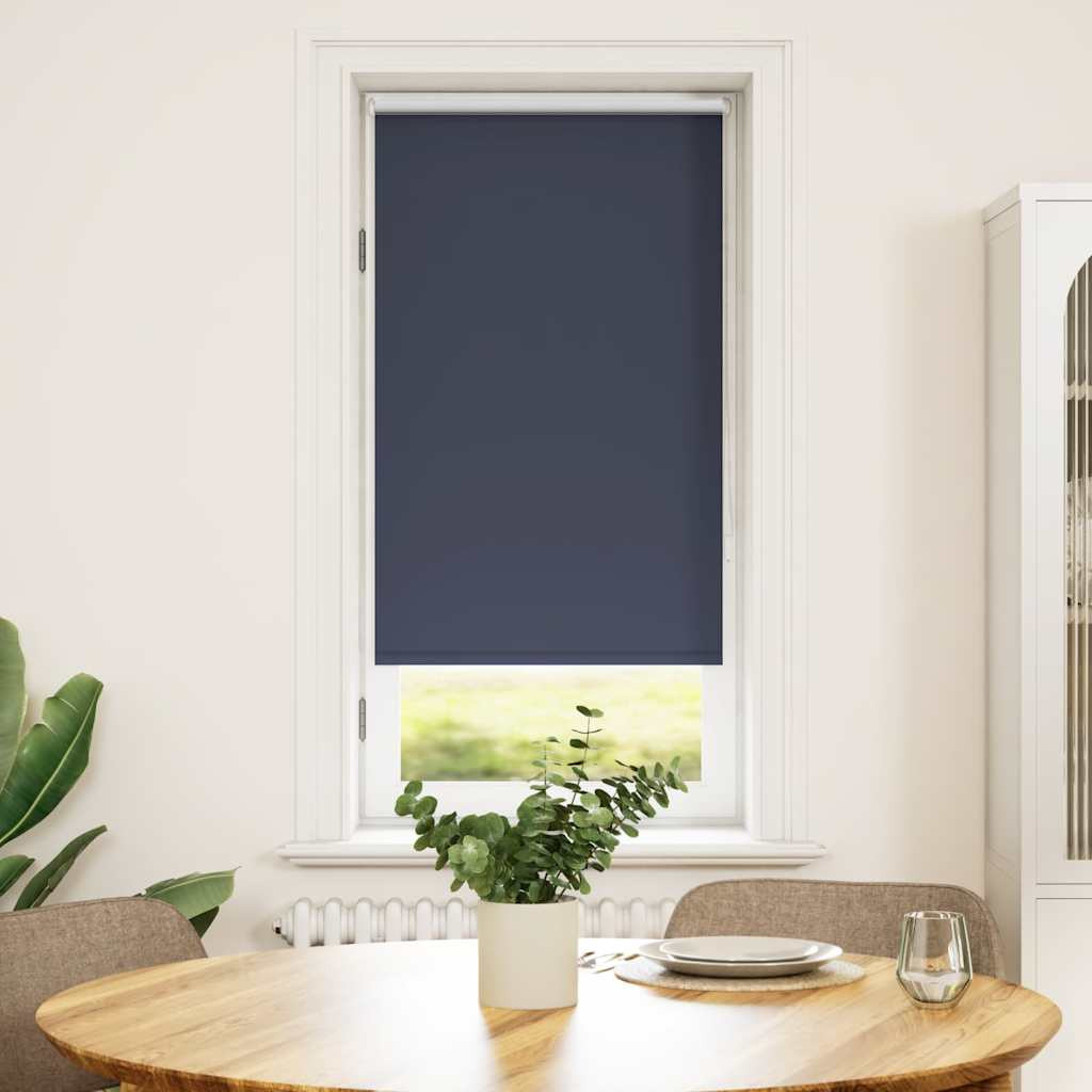vidaXL Verdunkelungsrollo 44,4 x 100 cm, Stoffbreite 40 cm, Marineblau