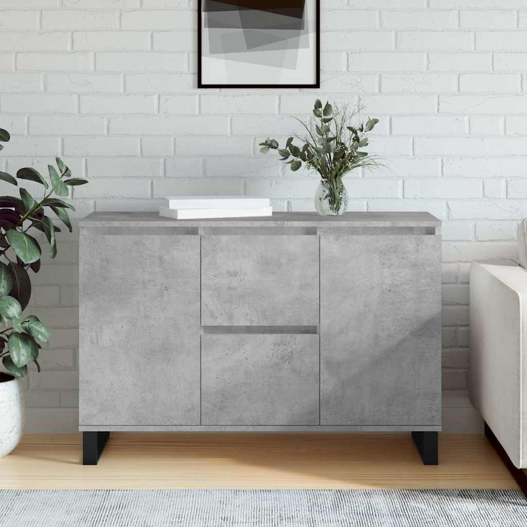 vidaXL Sideboard Betongrau 101,5x35x70 cm Holzwerkstoff