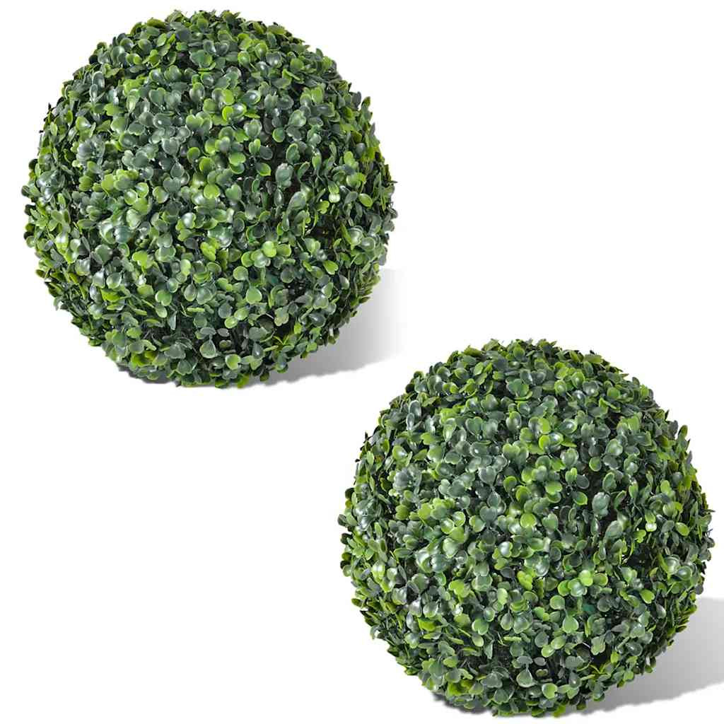 vidaXL Kunstpflanze Buchsbaum Kugelform 2 Stück 35 cm