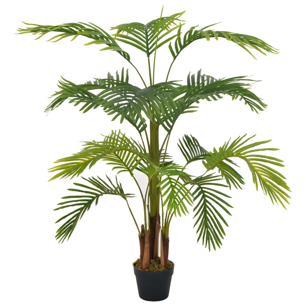 vidaXL Künstliche Pflanze Palme mit Topf Grün 120 cm