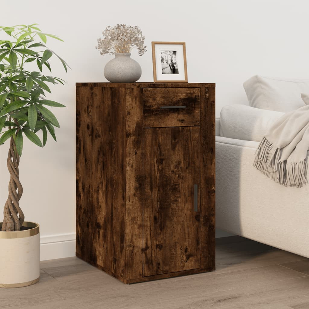 vidaXL Büroschrank Räuchereiche 40x49x75 cm Holzwerkstoff