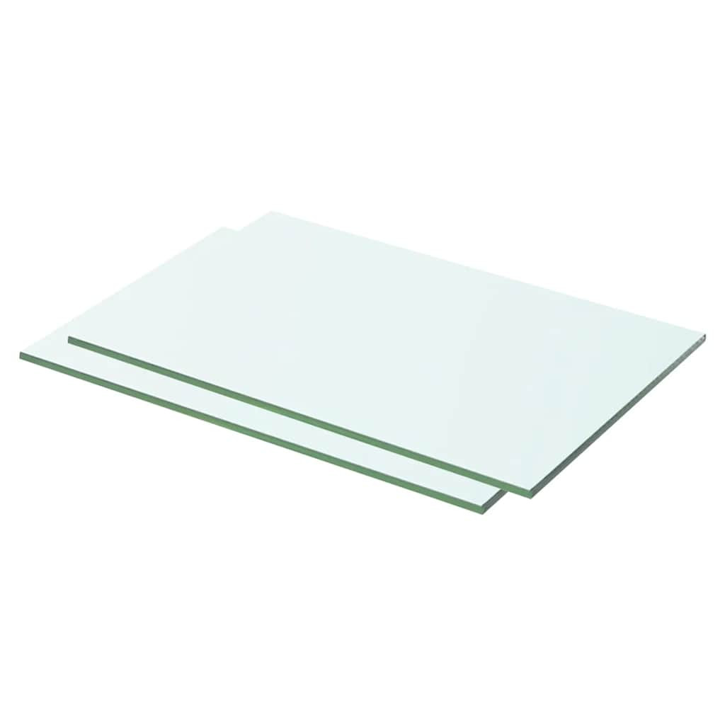vidaXL Regalböden 2 Stk. Glas Transparent 50x25 cm