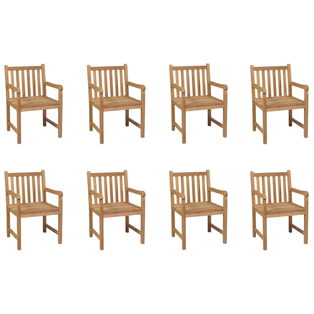 vidaXL Gartenstühle 8 Stk. Massivholz Teak